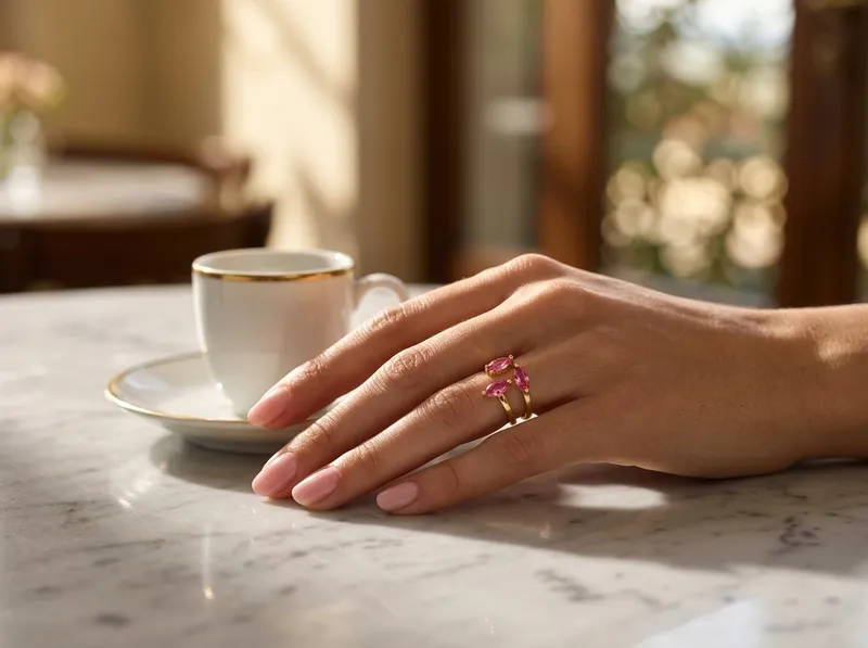 The Gioia 3-Stone Cocktail Ring